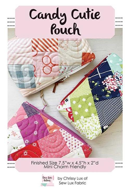 Candy Cutie Pouch Mini Charm Friendly Sewing Pattern by Chrissy Lux
