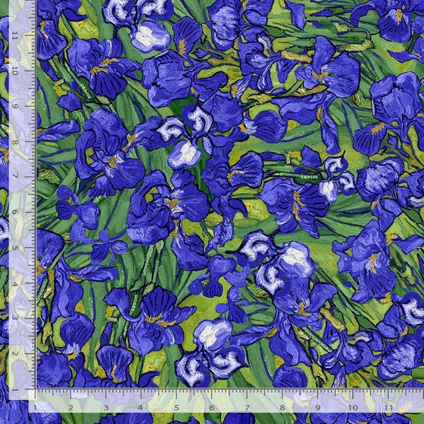 Timeless Treasures Wild Iris Classic Packed Iris Quilt Fabric Style CM2331 Multi