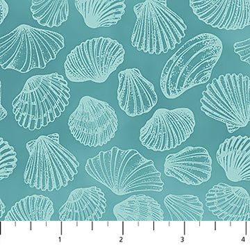 Northcott Beach Therapy Quilt Fabric Shell Blender Style 25474-64 Turquoise
