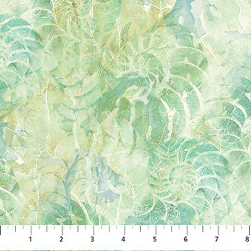 Northcott Vitamin Sea Quilt Fabric Shell Texture Style DP25422-74 Green Multi