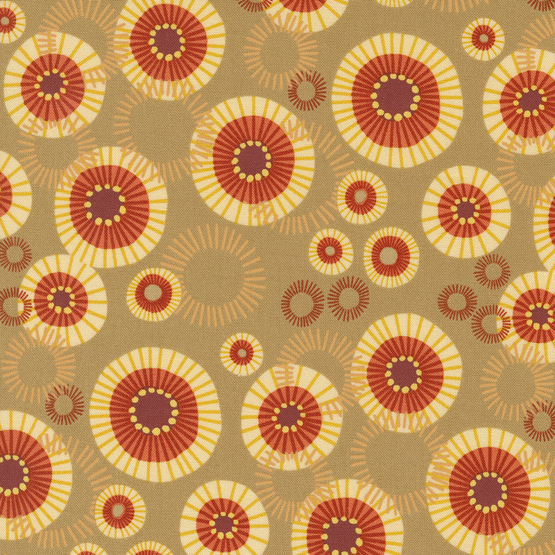 Robin Pickens Forest Frolic Quilt Fabric Mod Indian Blanket Style 48743-14 Caramel