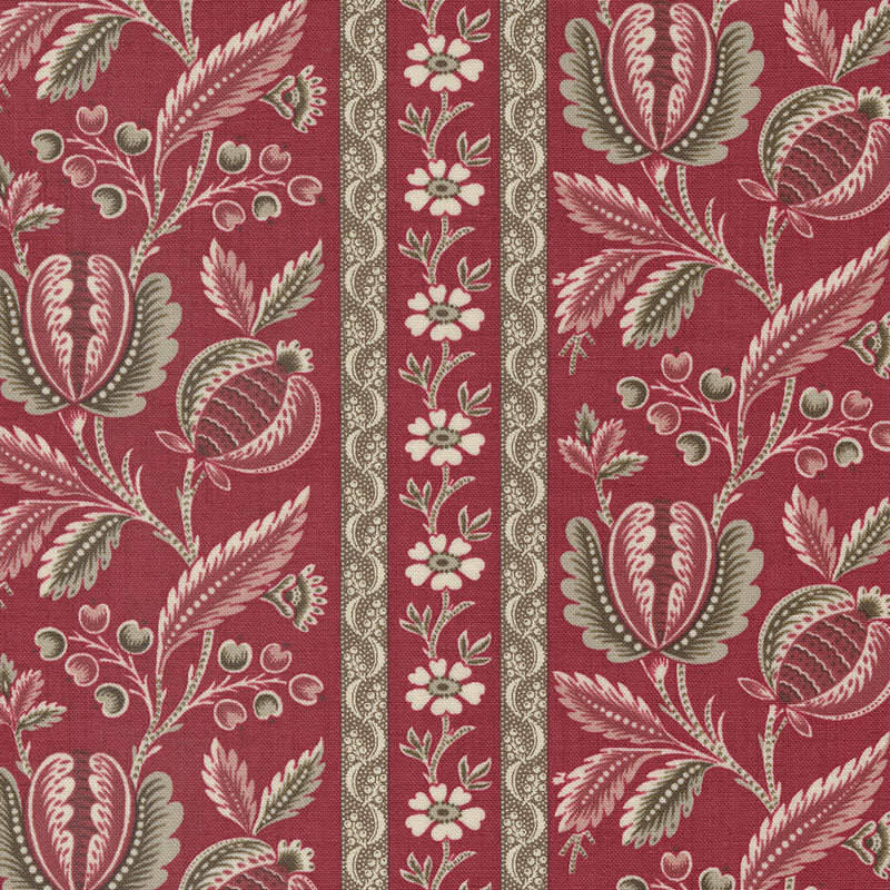 Moda Chateau De Chantilly Quilt Fabric Picardy Style 13940/14 Rouge