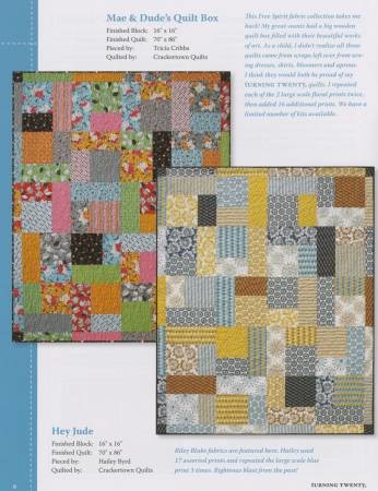 Turning Twenty Original Quilt Pattern Book by Tricia Cribbs