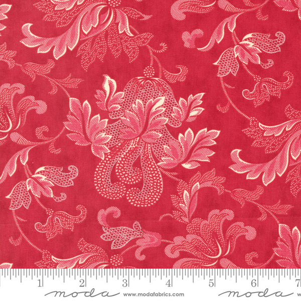 Moda Collections Etchings Quilt Fabric Friendly Flourish Style 44335/13 Red