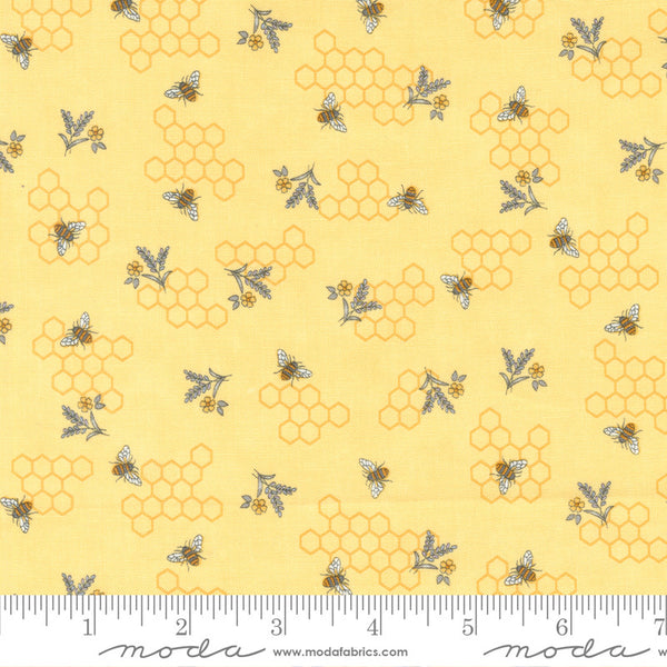Moda Honey & Lavender Quilt Fabric Bees & Lavender Style 56087/12 Honey