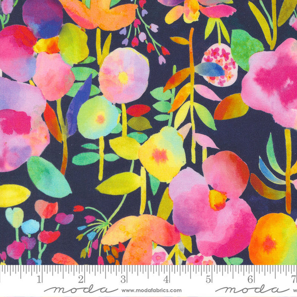 Moda Gradients Auras Quilt Fabric Dreamy Flowers Style 33730/15 Onyx
