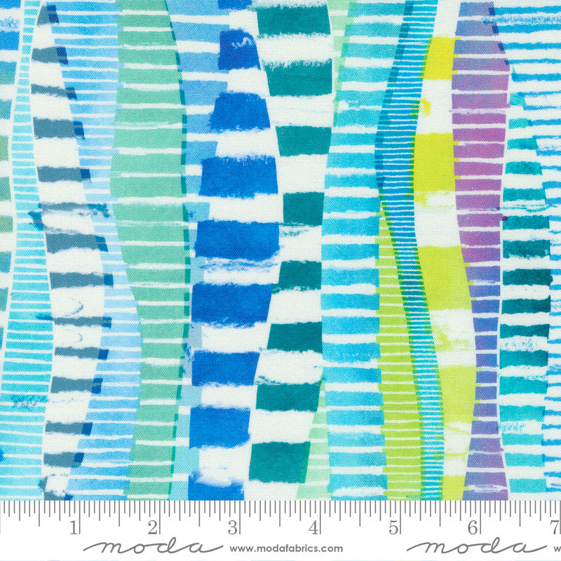 Moda Gradients Auras Quilt Fabric Stripey Stripes Style 33735/14 Turquoise