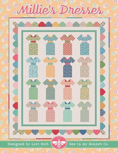 Millie's Dresses Quilt Sewing Pattern Makes 58.5" x 70.5" Finished Quilt