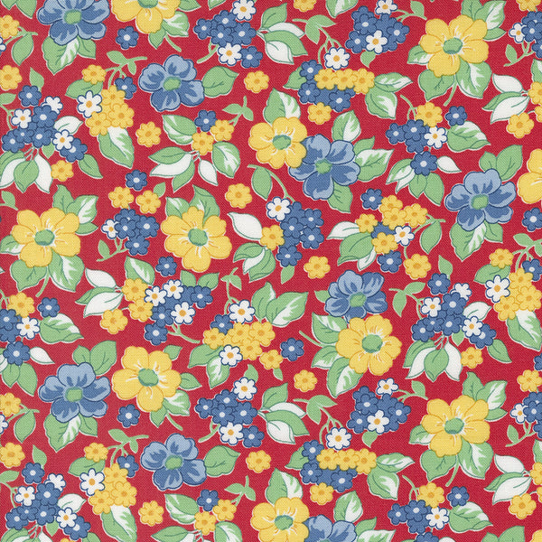 Moda 30s Playtime Quilt Fabric Growing Garden Style 33750/14 Scarlet