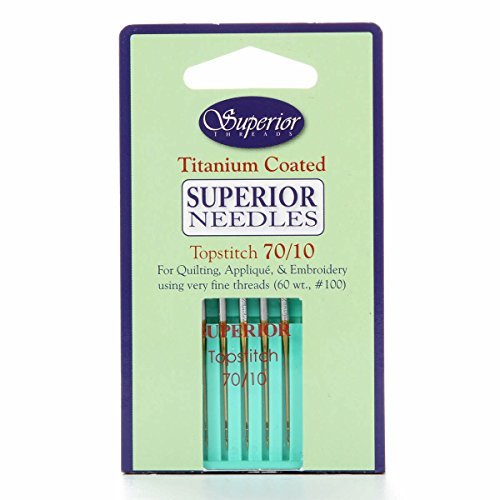 Superior Titanium Topstitch Machine Needles Package of 5