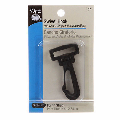 Dritz Black Plastic 1" Swivel Hook