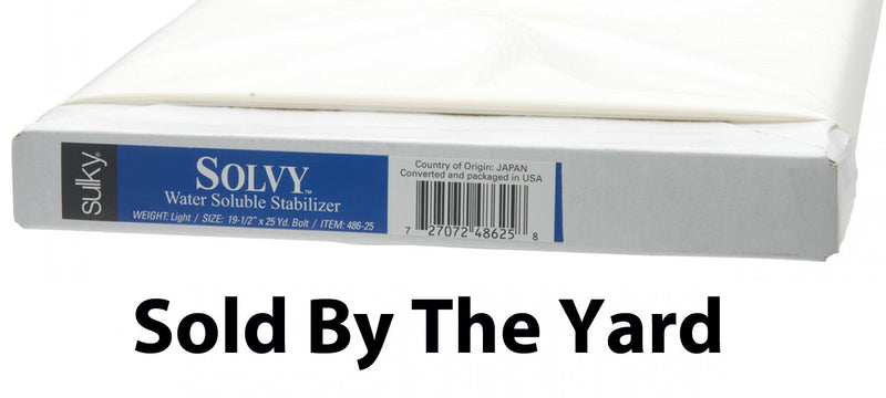 Sulky Solvy Lightweight Water Soluble Stabilizer 20" Wide By The Yard