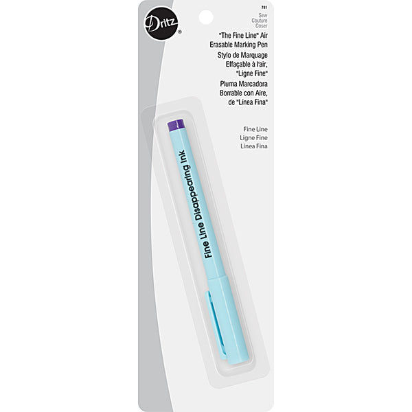 Dritz Fine Line Air-Erase Vanishing Purple Fabric Marker 701