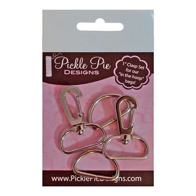 Pickle Pie Designs 1/2" Silver Finish Swivel Hook & D Ring Set of 2