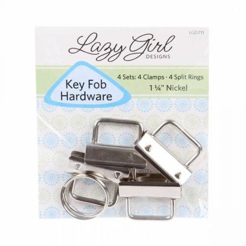 Lazy Girl Desigs Nickel Key Fob 1-1/4" Hardware Refill 4 Sets