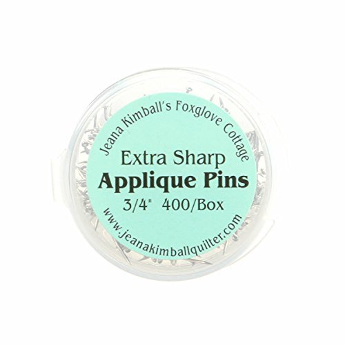 Jeanna Kimball's Foxglove Cottage 400 Extra-Sharp Applique Pins 3/4"