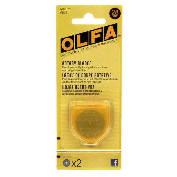 Olfa 28mm Rotary Cutter Replacement Blade Pack of 2