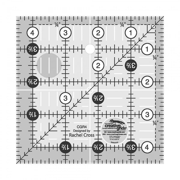 Creative Grids Quilting Ruler 4 1/2" Square