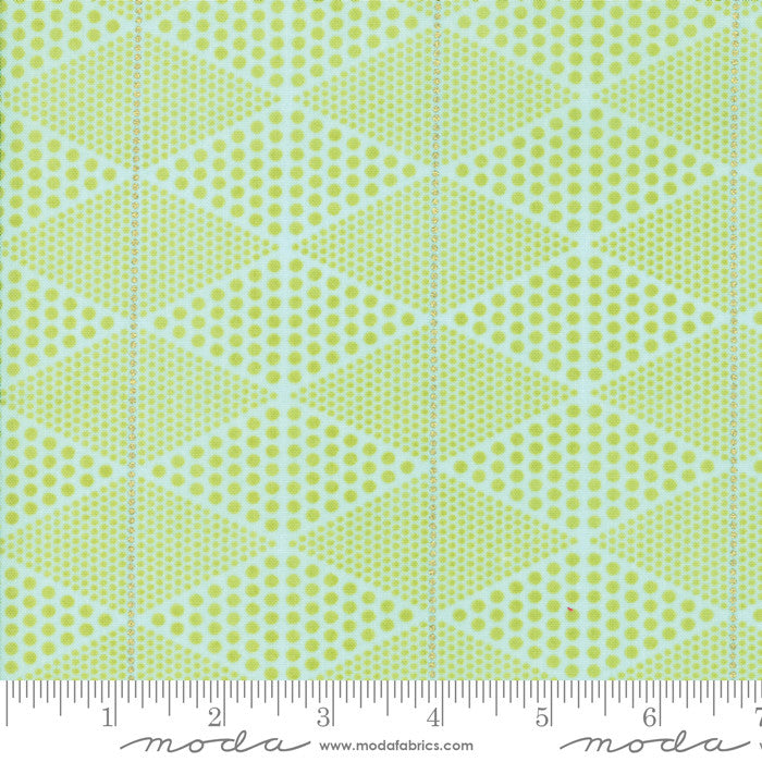 Day in Paris by Zen Chic for Moda Cotton Fabric Diamonds Chartreuse Style 1684/15