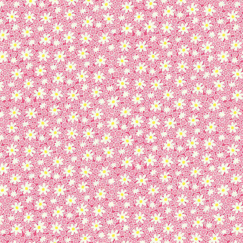 Nana Mae V 1930's Reproduction Quilt Fabric Pink Daisies Style 9688-22