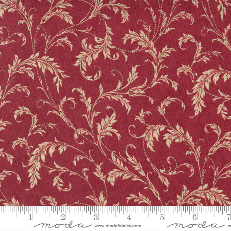3 Sisters Poinsettia Plaza Swirl Soirée Quilt Fabric Style 44293/12 Crimson