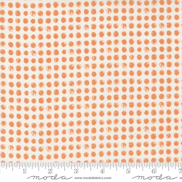 Moda Late October Dots Quilt Fabric Style 55594/22 Vanilla Orange