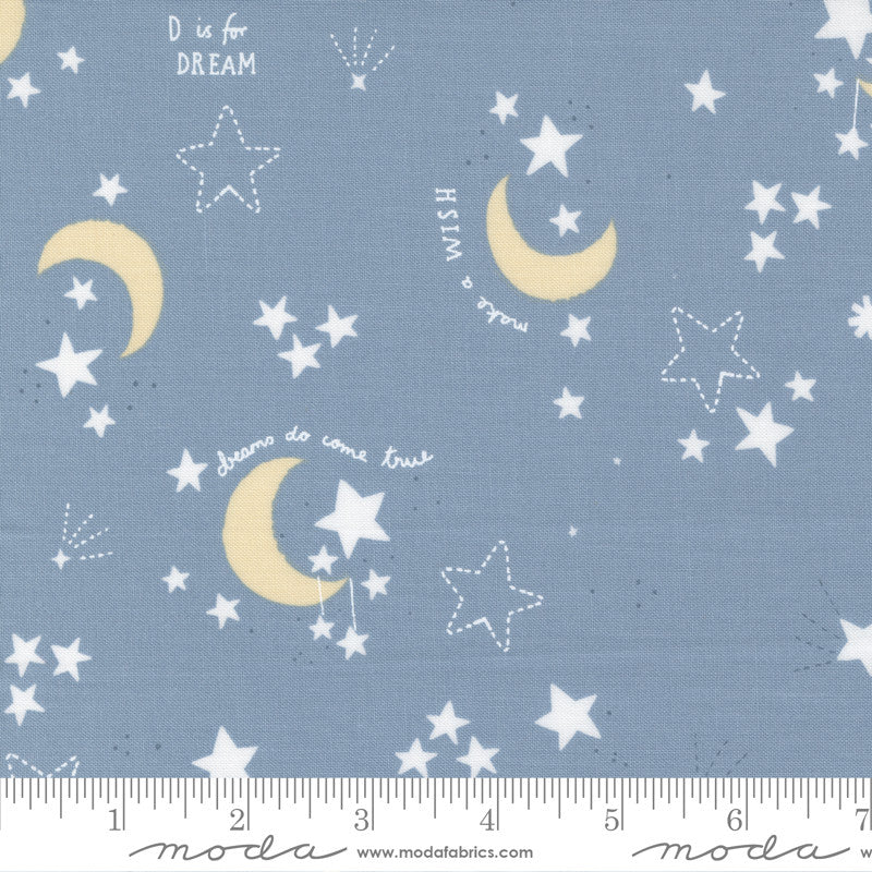 Moda D Is For Dream Stardust Quilt Fabric Style 25121/16 Dark Blue