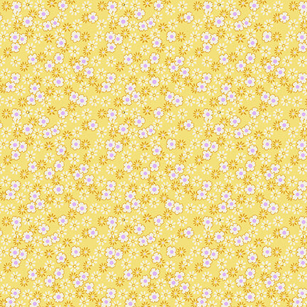 Nana Mae VI 30's Reproduction Quilt Fabric Tiny Daisies Style 365-44 Yellow