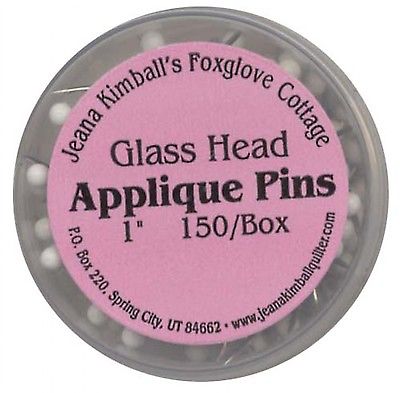 Jeanna Kimball's Foxglove Cottage 150 Glass-Head Applique Pins 1"